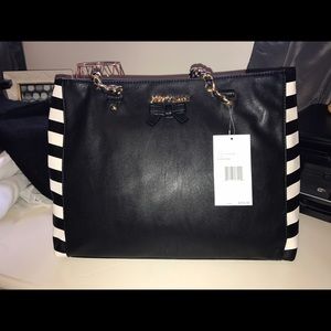 Betsy Johnson Black & White Tote