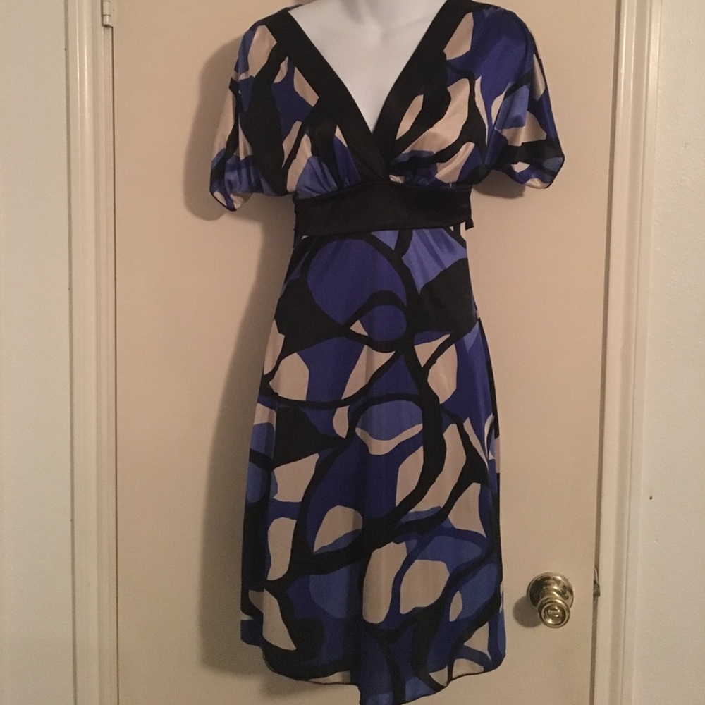 Blue tan black dress for  juniors