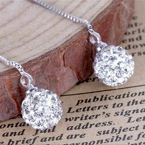 Crystal CZ drop dangle earrings