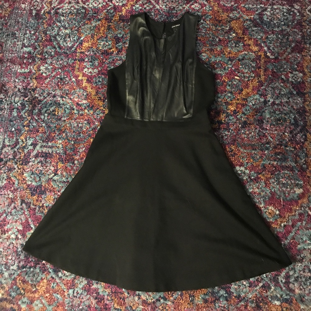 Club Monaco Leather Panel Mini Dress Size 6