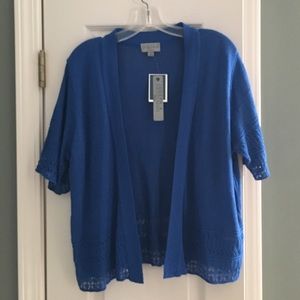 Royal blue short sleeve cardigan Size 1X