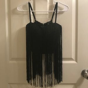 Crop top with tassels