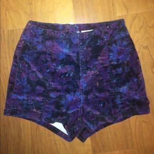 Floral high waisted shorts