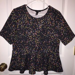 Polka dot Peplum Top from H&M