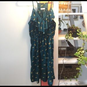 EVERLY pony print sundress in deep teal