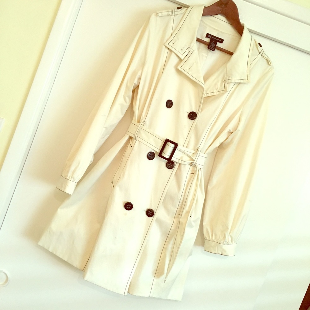 INC white raincoat