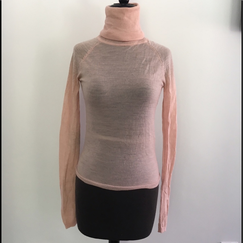 Diesel Pink Turtleneck Sweater with button detail