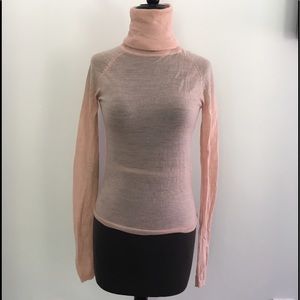 Diesel Pink Turtleneck Sweater with button detail