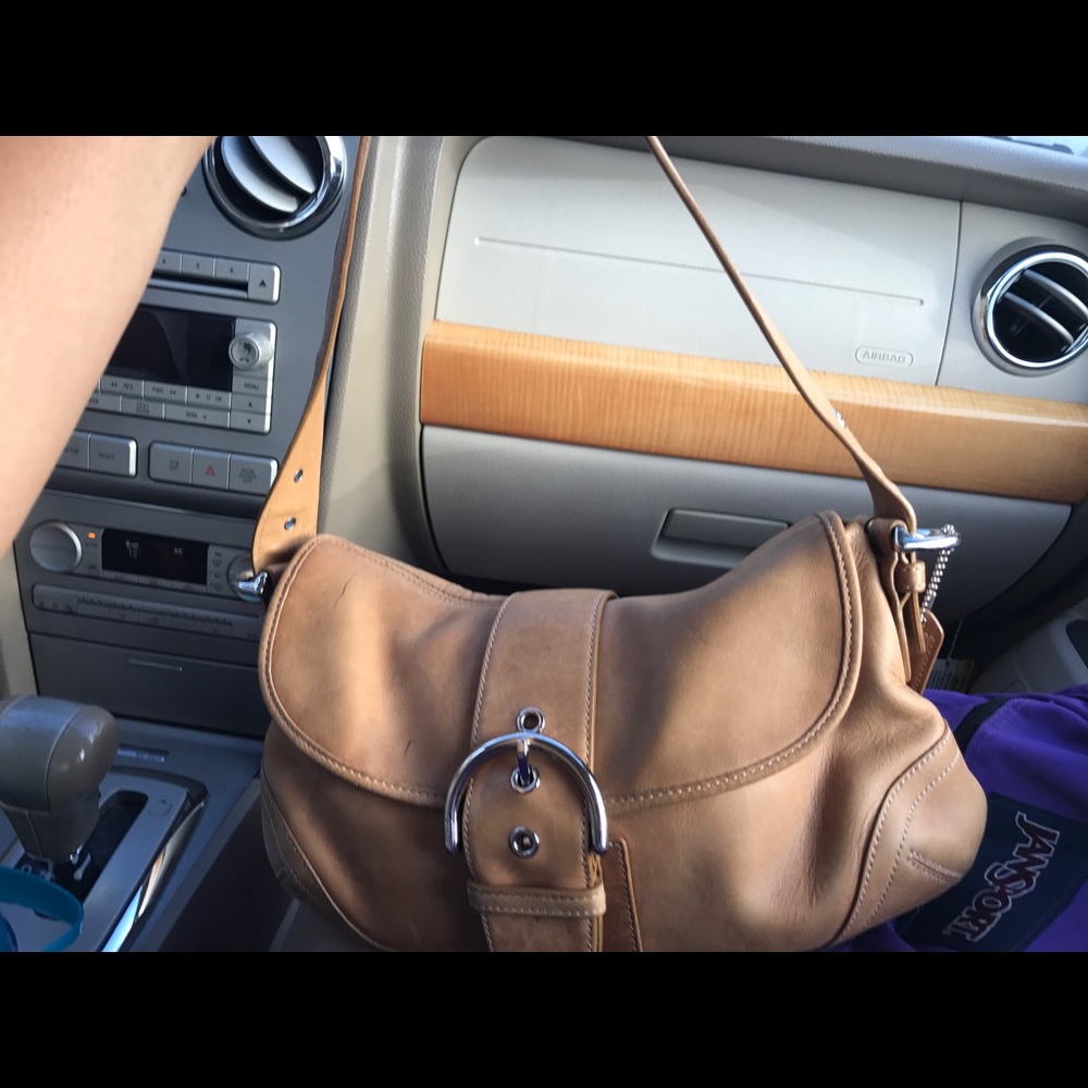 Authentic Tan coach purse