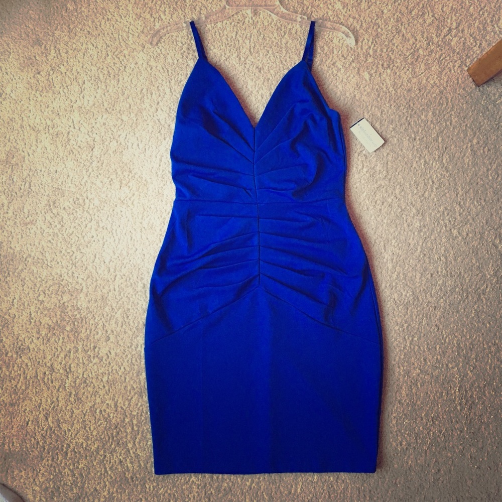 Never worn brand new body con blue dress!