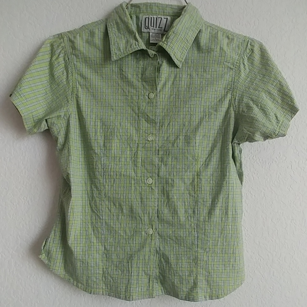 Kids shortsleeve button down shirt