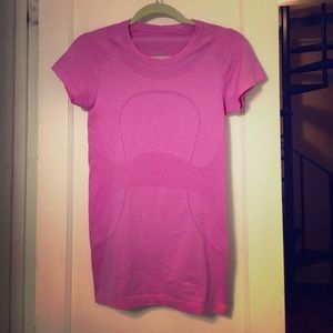 Lululemon Magenta Swiftly Tech Short-Sleeve Crew