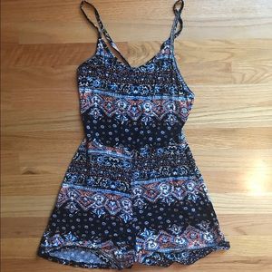 Patterned romper