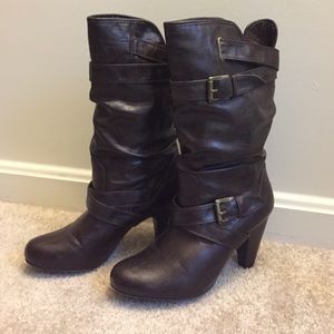Charlotte Russe Chocolate High Heel Boots