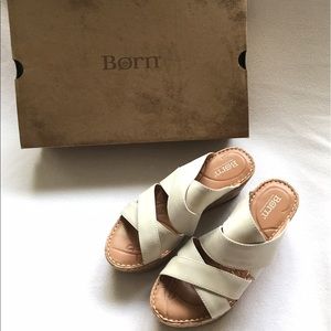Born Off White Wedged Sandal