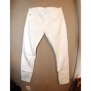Hudson White Straight-leg jeans