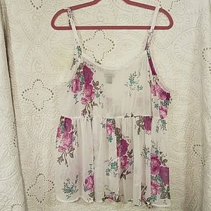 Torrid sheer babydoll cami top size 2X