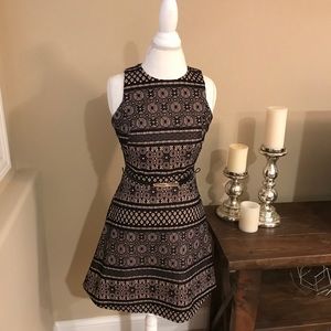 Black and Creme Eyelet Dress