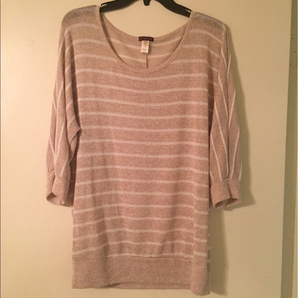 Tan and beige Copper Key sweater XL