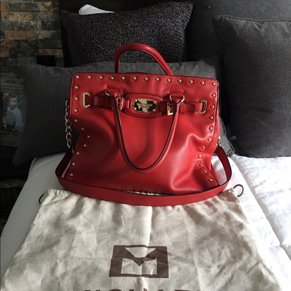 Red Michael Kors Authentic Handbag - Picture 2 of 4