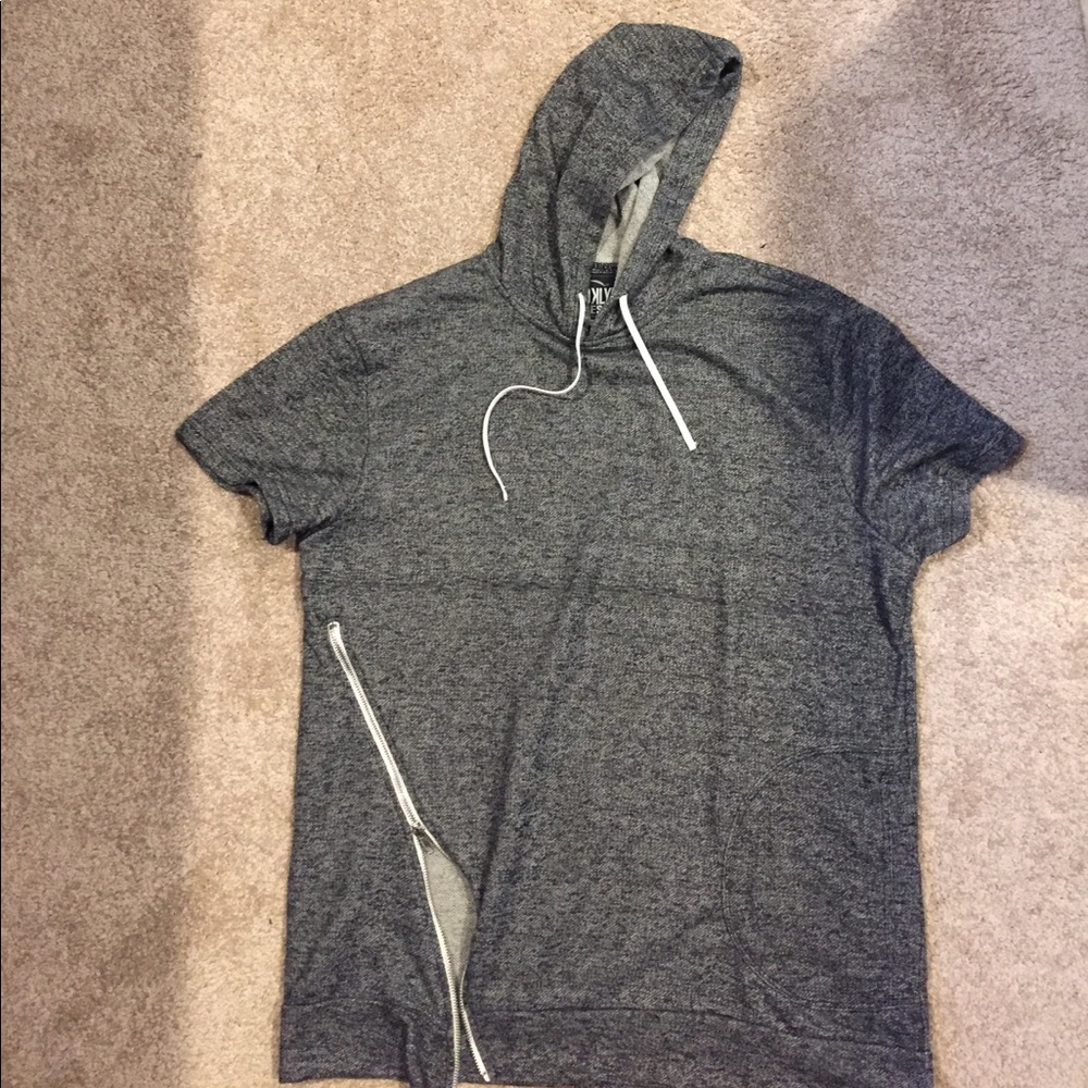 Side zip sleeveless hoodie