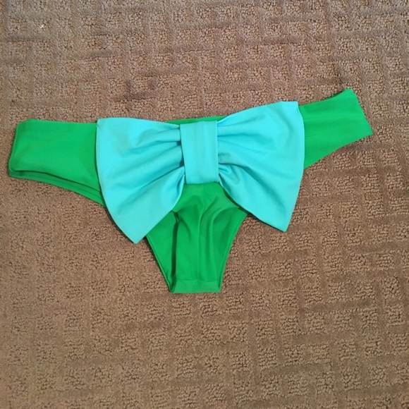 Ruching blue swim bikini bottoms asos