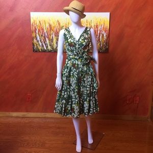 ✨Adorable✨Faux Wrap Lapis Summer Cotton Dress