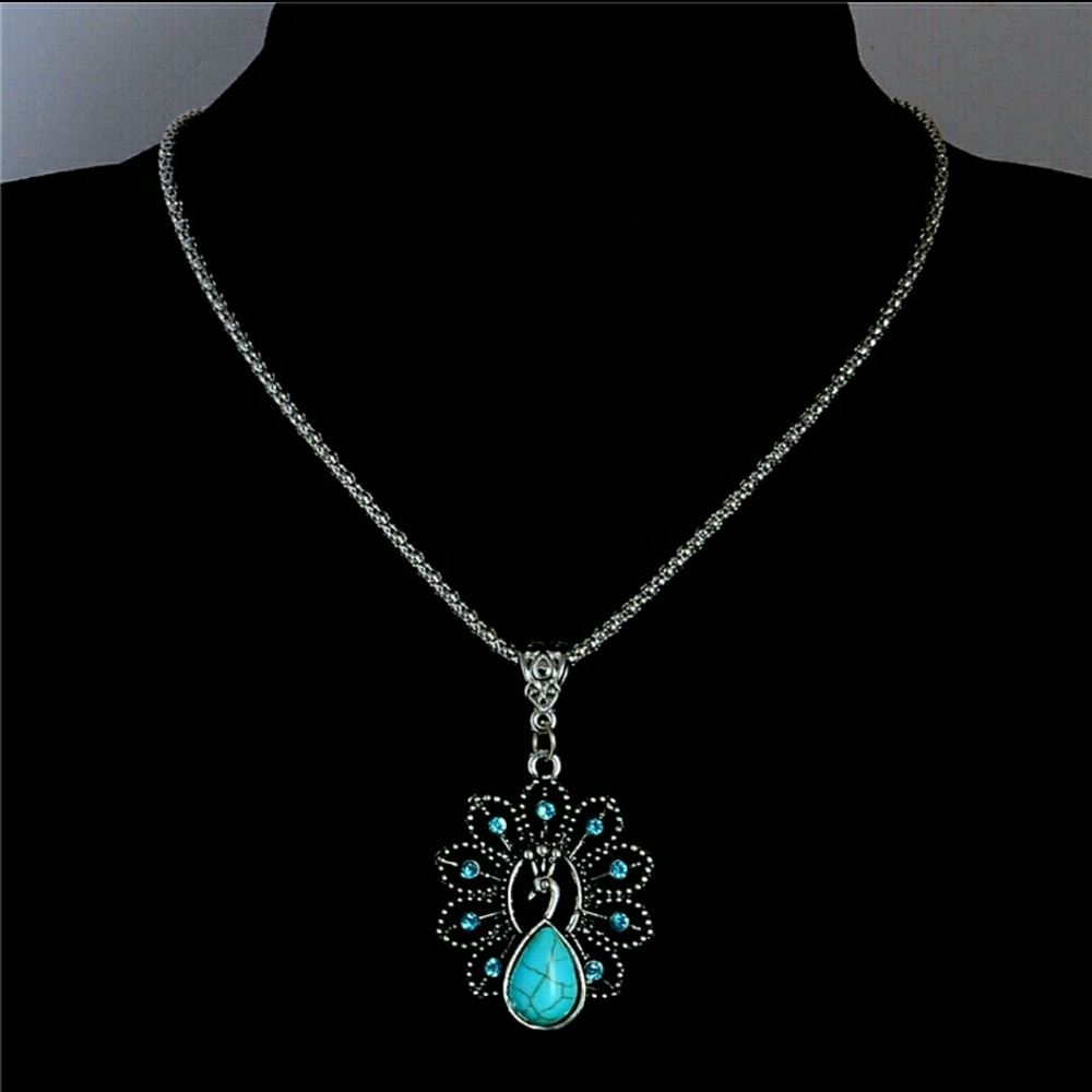 Navajo Peacock Pendant & Necklace