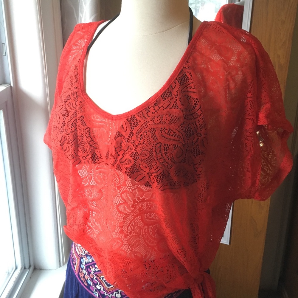 Charlotte Russe Tie Waist Top