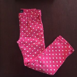 Girls Pink with hearts Gap pants