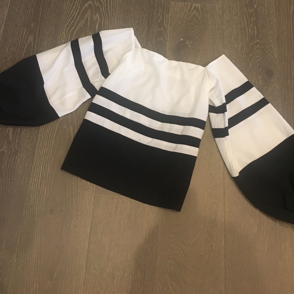 Striped off the shoulder summery top