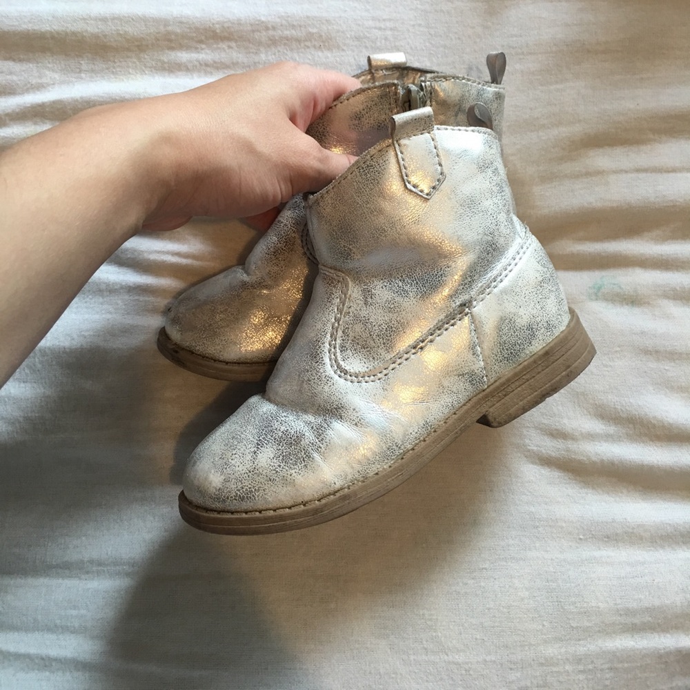 Silver carter boots