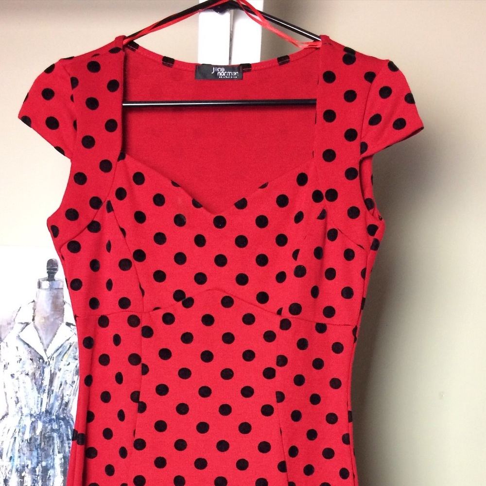 Velvet Polka Dot Dress