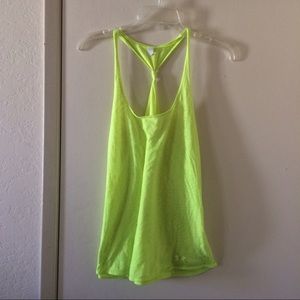Yellow Under Armour racerback tank size L