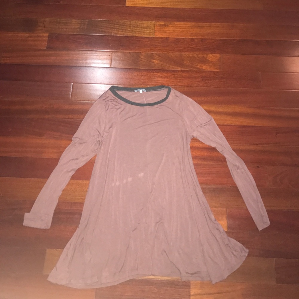 long sleeve purple dress