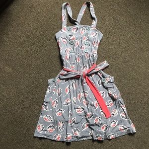 Anthropologie Grey Floral Dress