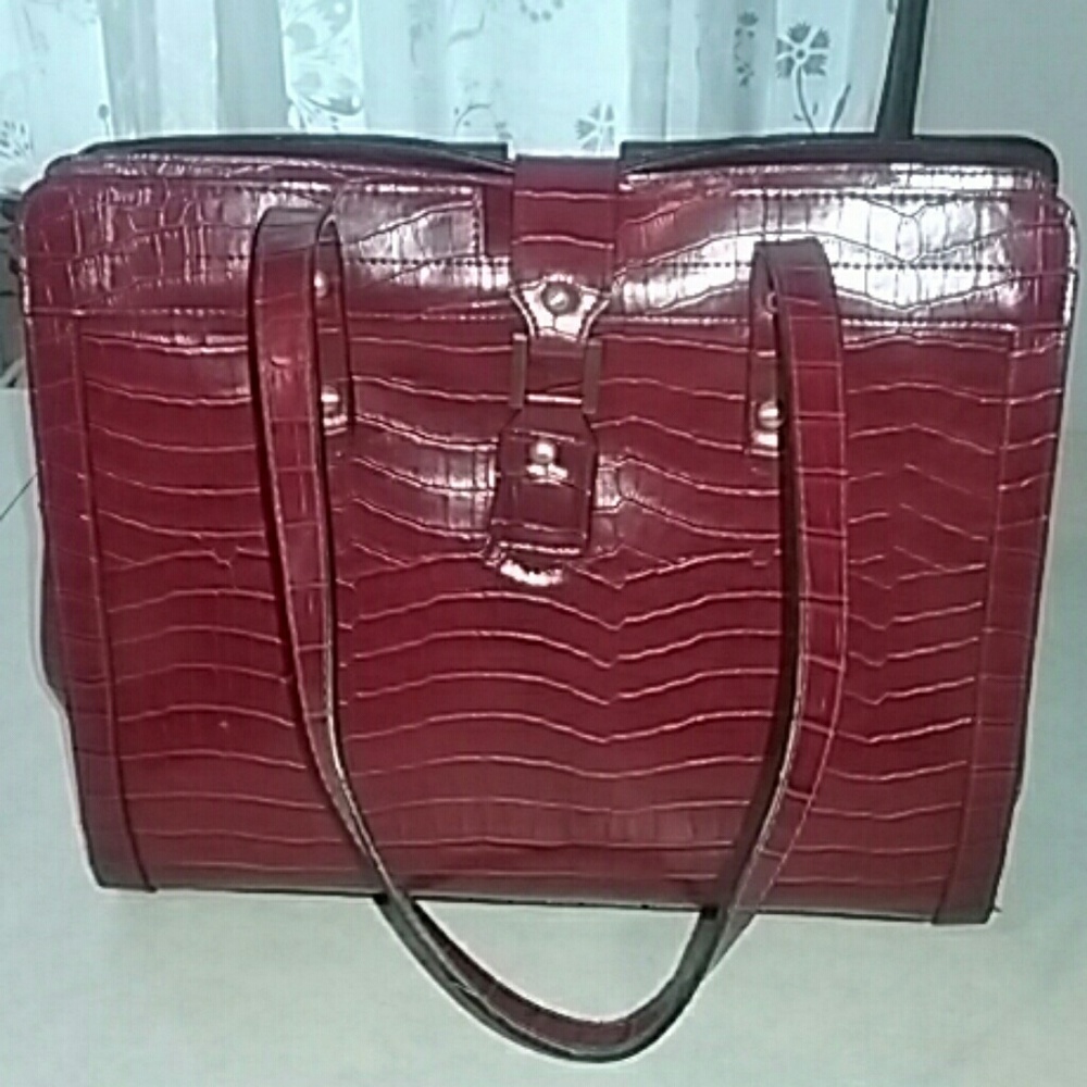 Burgundy Red Bag- can be used as laptop bag