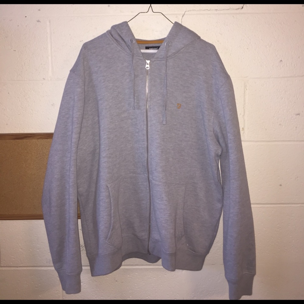 Farah Vintage Men's Grey Hoody