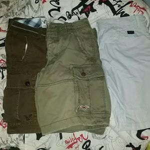 Lot of 3 Mens Cargo Shorts American Eagle HCo