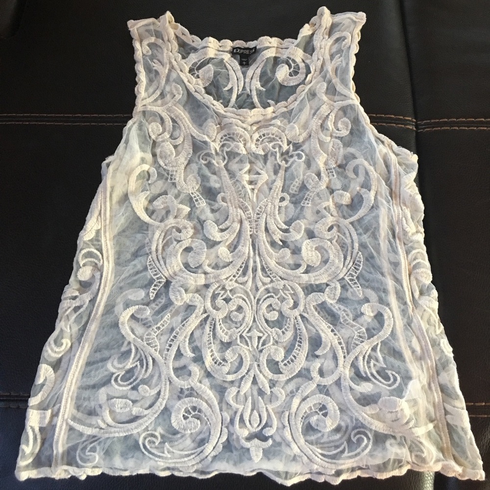 Like new women's Express sheer tank top size Large