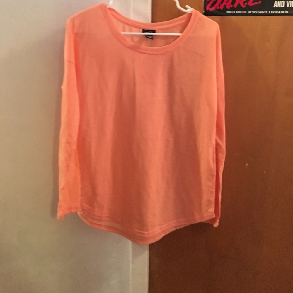 Orange long sleeve shirt