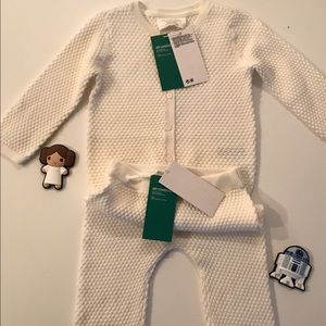 NWT H&M Organic Cotton Cardigan Sweater Set