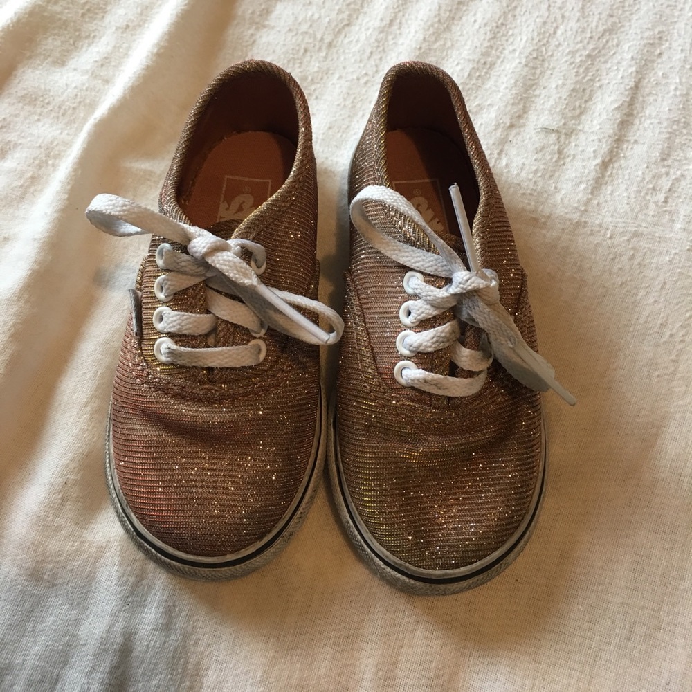 Sparkly gold vans!
