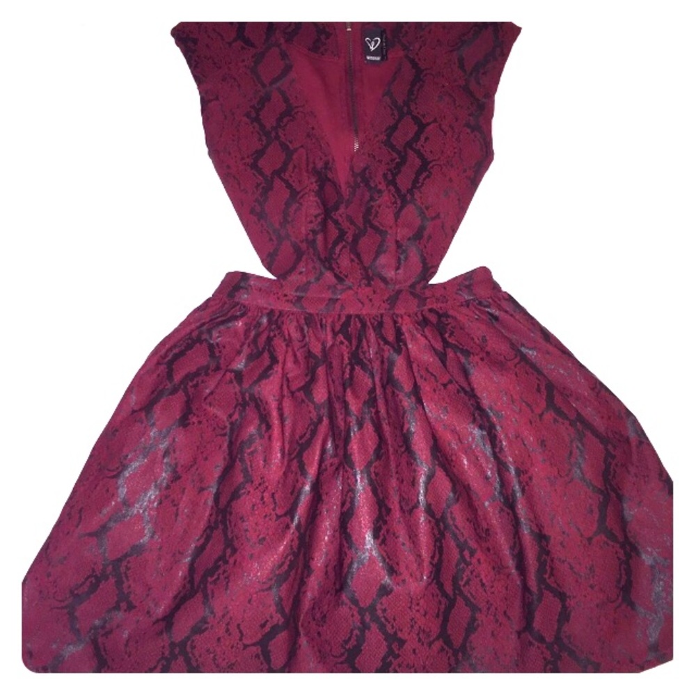 Maroon snakeprint Windsor dress