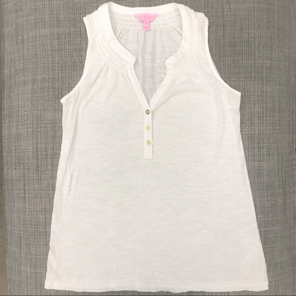 Lilly Pulitzer Essie Top, Resort White, XS