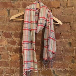 Plaid lightweight scarf