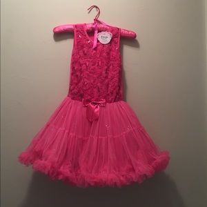 Little girls hot pink tutu dress
