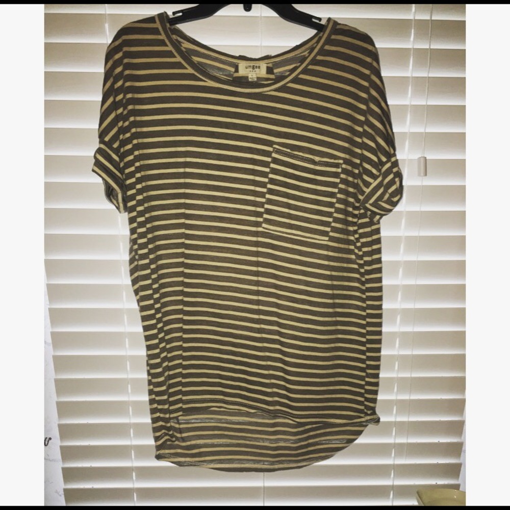 striped boutique pocket tee