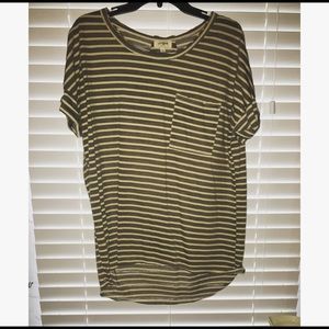 striped boutique pocket tee