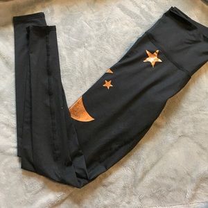 Teeki full length pants with gold stars and moon